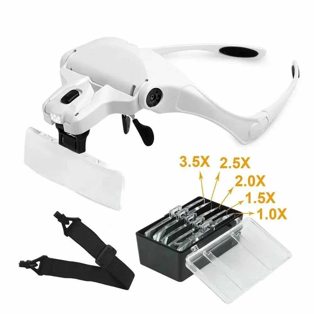 Selling Magnifying Glass LED Light Head Loupe Jeweler Watch Bright
