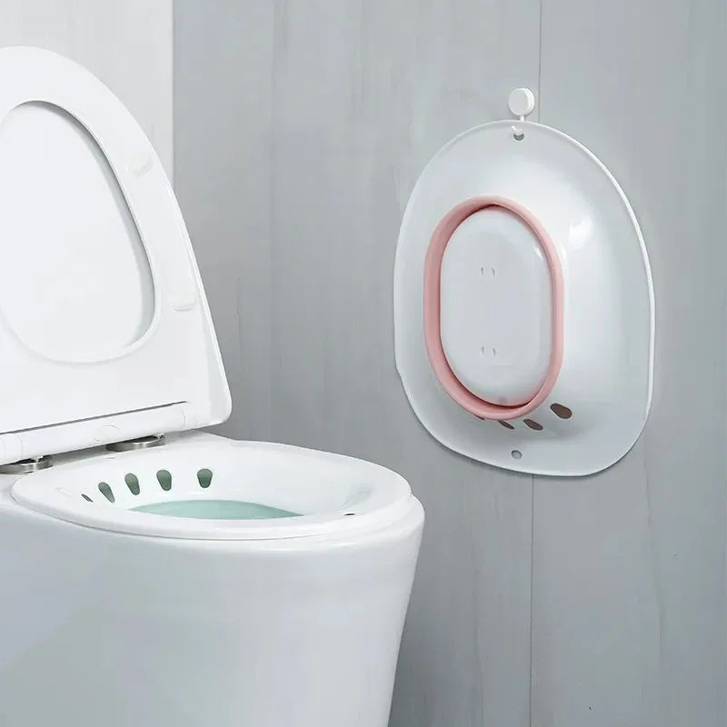 Sitz Bath Toilet Seat Postpartum Care Sits Women Collapsible Flusher
