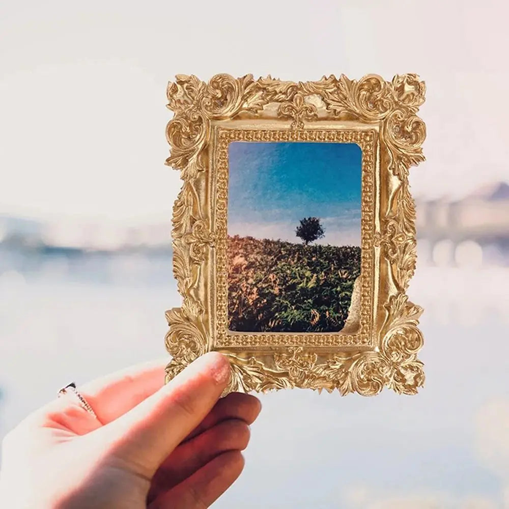 European Victorian Golden Retro Photo Frame Pictures Frames Nail Art