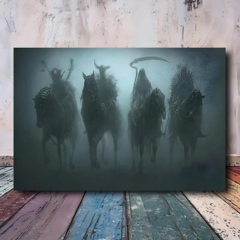 Four Horsemen Apocalypse Canvas Wall Art | Fantasy Décor Print