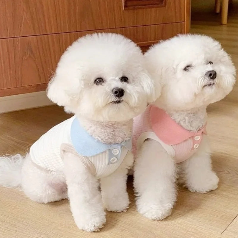 Autumn Pet Dog Polo Shirt Breathable Clothes Fashion Puppy Vest Cute