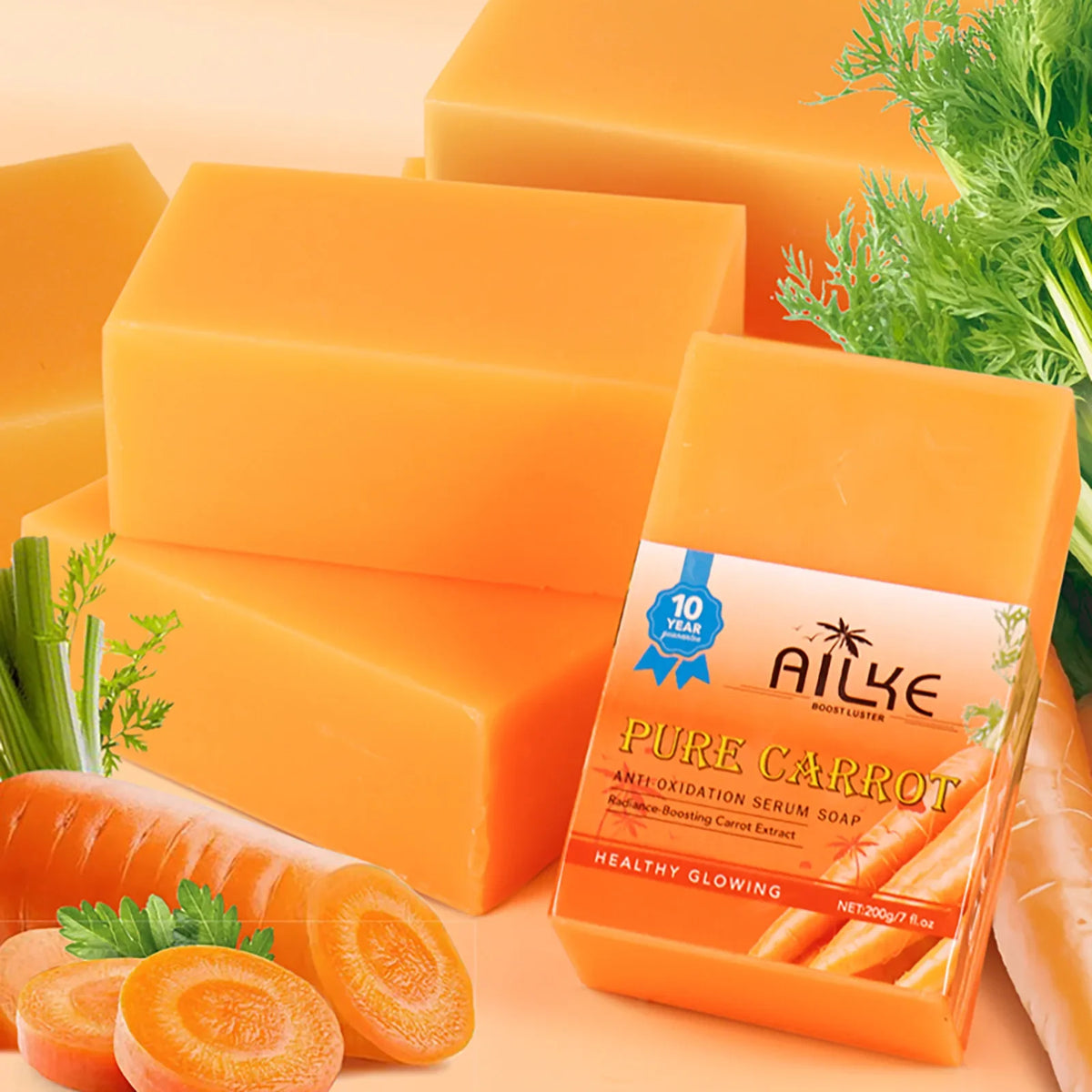 AILKE Carrot Vitamin C Brightening Soap Bar | All Skin Types