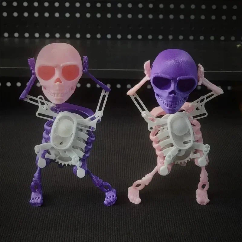 3D Skeleton Man Dancing Skull Ornament Sculpture Figurine Statue Home