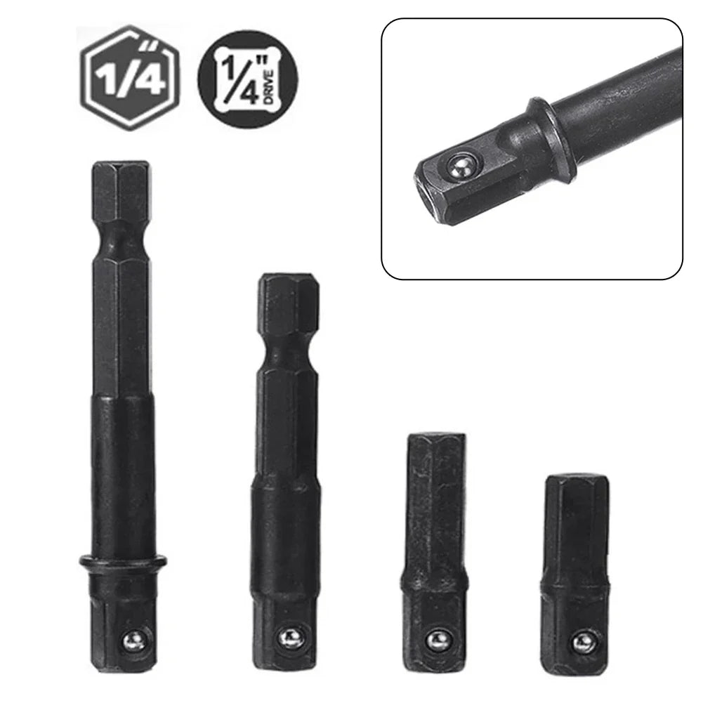 1/4" Hex Shank to Square Socket Adapter – Chrome Vanadium