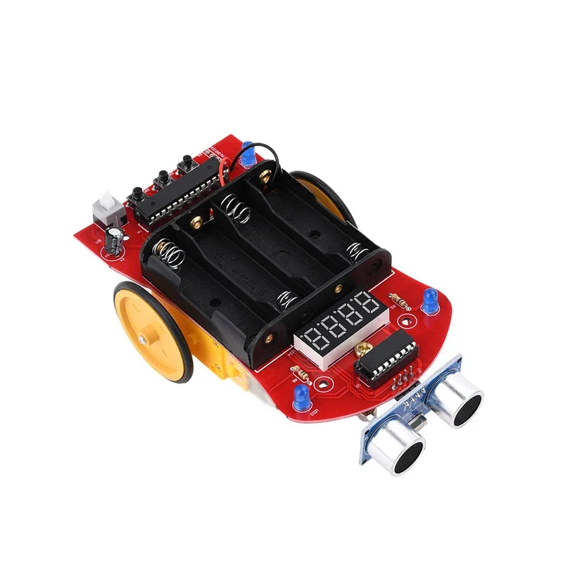 DIY Ultrasonic Obstacle Avoidance Robot Car Soldering Kit