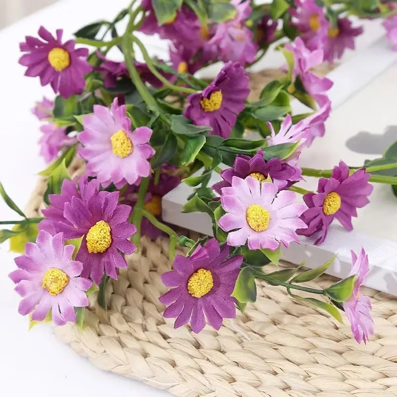 210cm Artificial Sunflower Daisy Vine – Silk Flower Rattan Decor