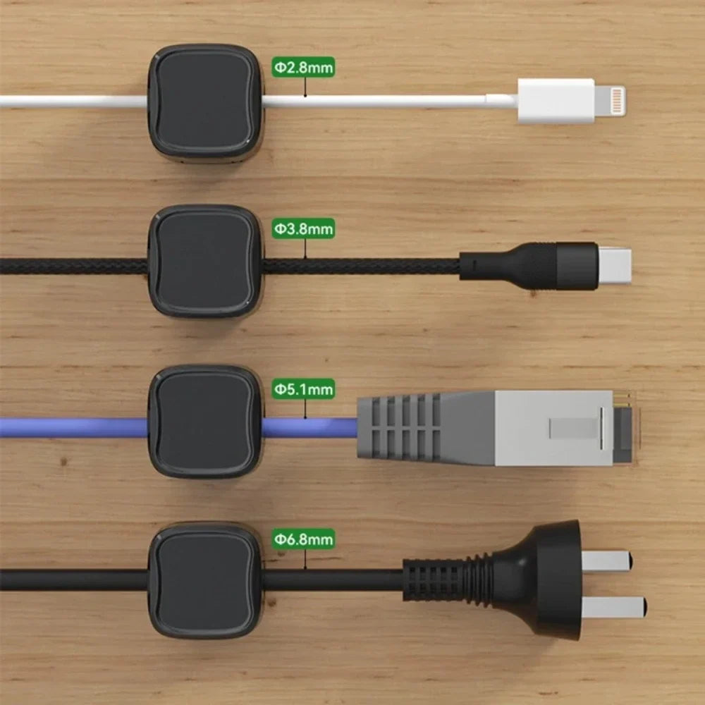 Magnetic Cable Organizer Clips | Desk & Bedside Wire Management