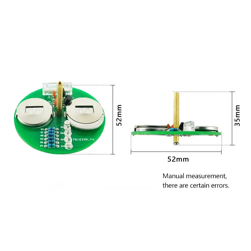LED Gyro DIY Electronic Kit – Desktop Rotating Light Soldering