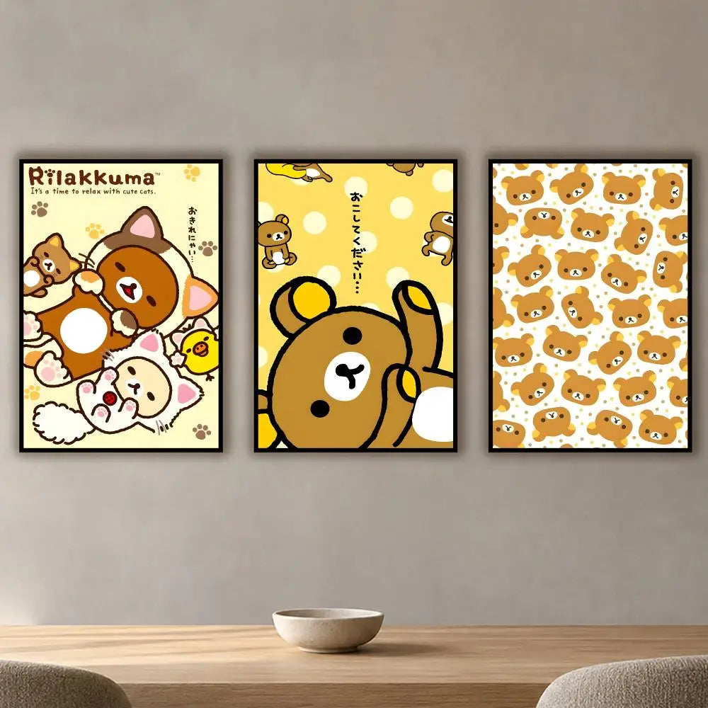 Rilakkuma Waterproof Wall Stickers – Cartoon Home Décor & Gifts
