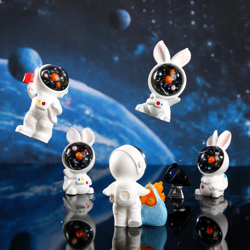 Figurines Miniature Cute Cartoon Astronauts Bunny Micro Landscape