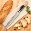 67-Layer Damascus Steel Bread & Cake Slicing Knife