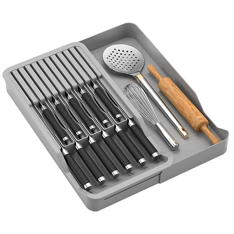 Expandable Knife Block Drawer Insert – Holds 11 Knives