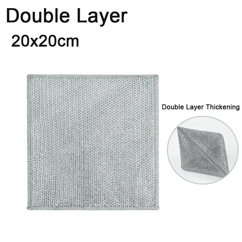Non-Scratch Wire Microfiber Dishcloth | Multipurpose Cleaning Cloth