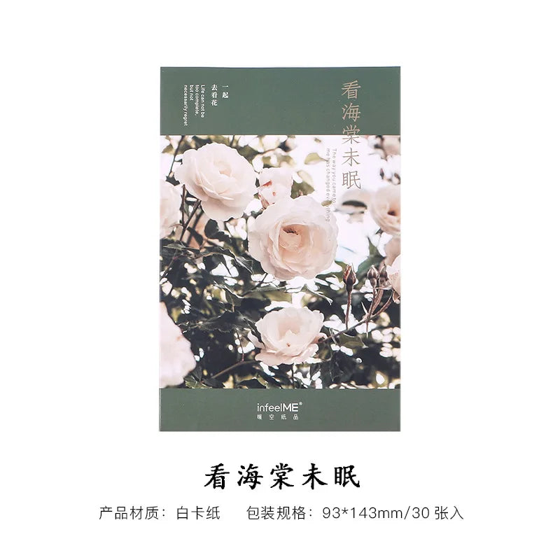 Beautiful Begonia Flower Clear Night Sky Series Postcard INS Greeting