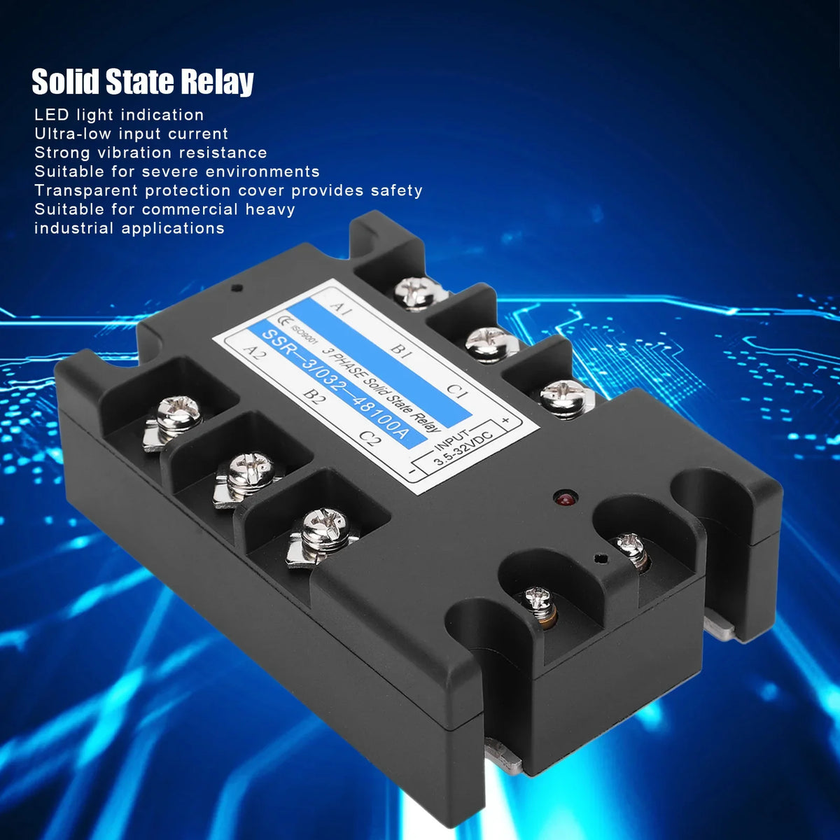 3 Phase State Relay Electric Input SSR-3 D48100 100A Controlled AC