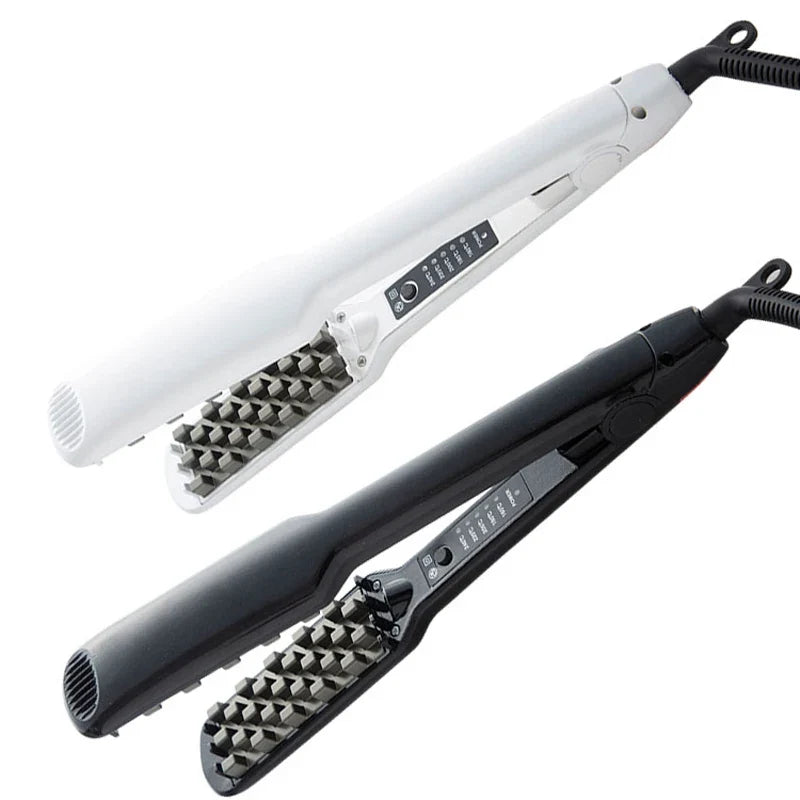 Ceramic Hair Volumizer Crimper Iron with LCD Display