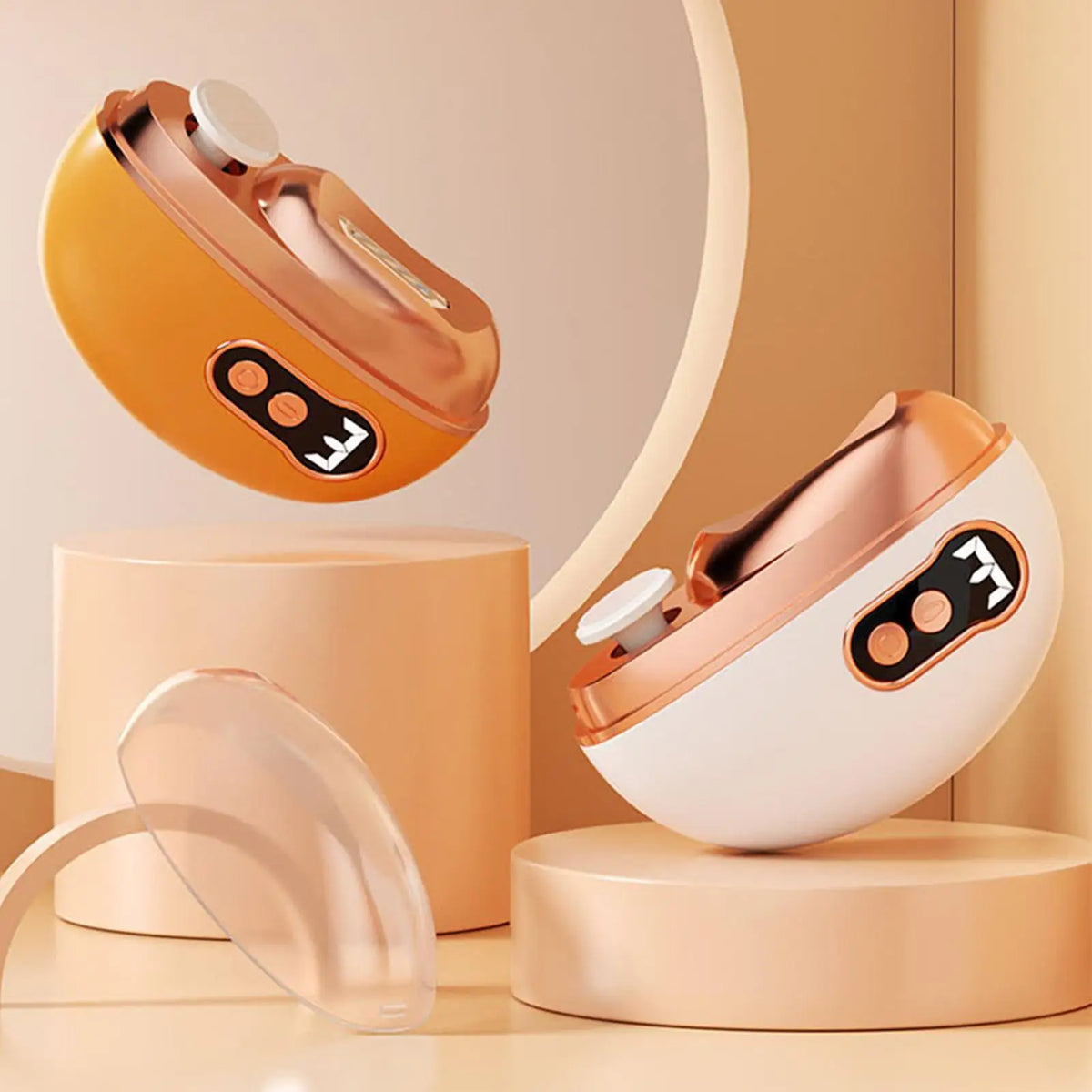 Electric Nail Clipper 3-Speed LED Light & Scraps Storage Trimmer