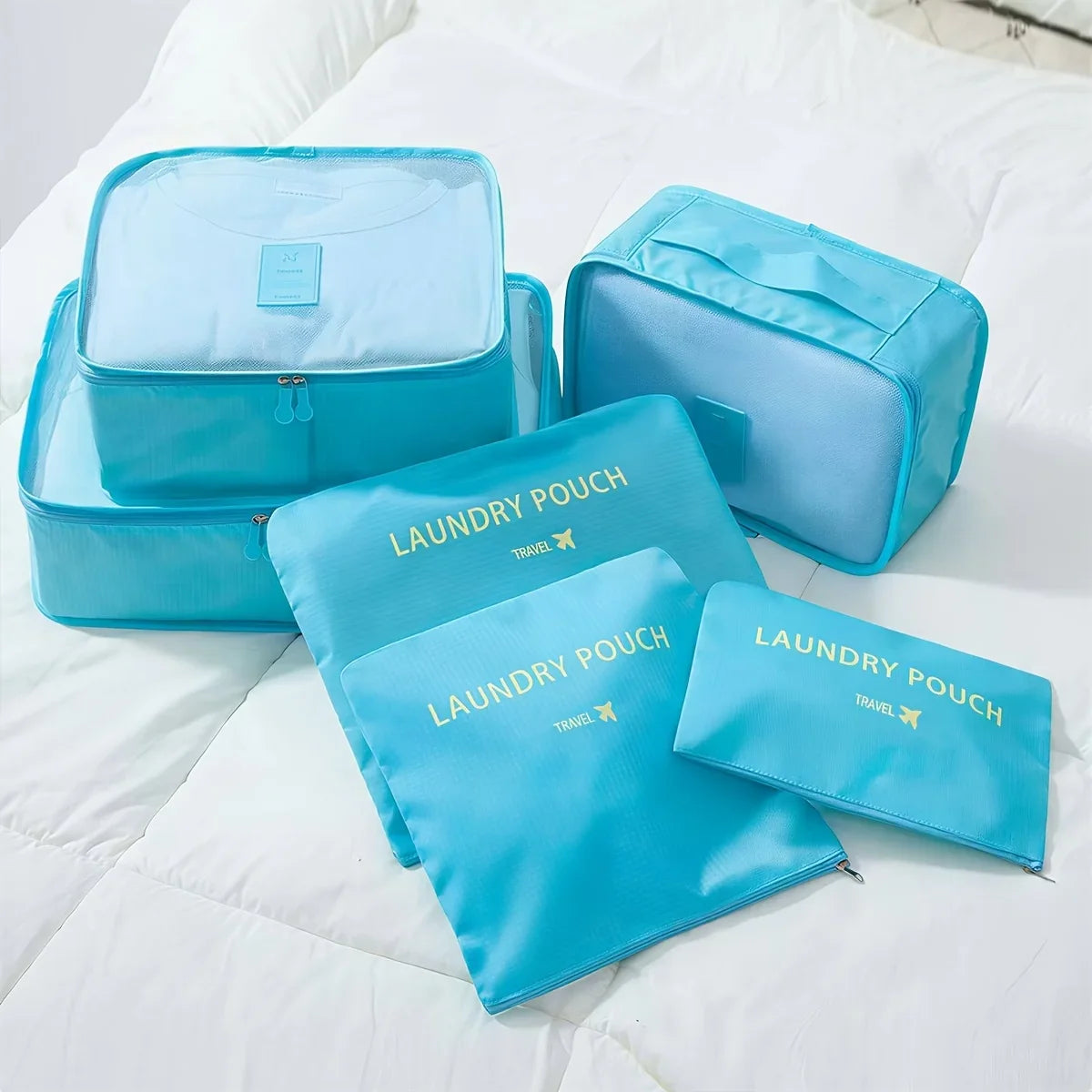 6-Piece Travel Storage Organizer Bags – Clothing & Underwear Set