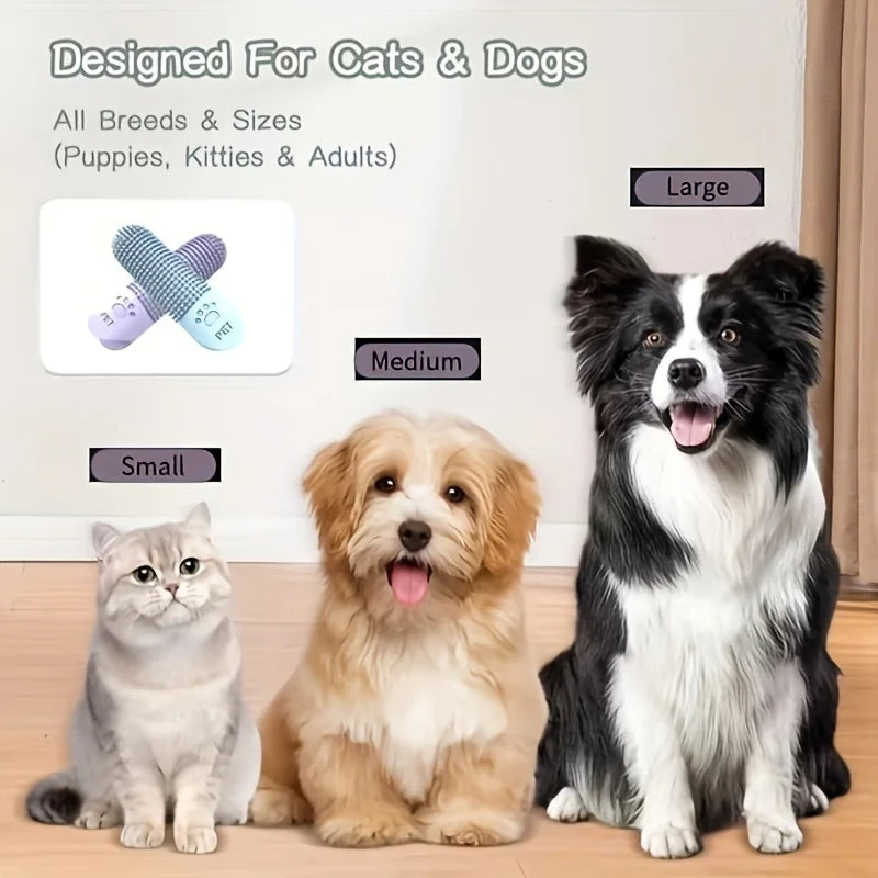 360° Silicone Finger Toothbrush for Dogs & Cats – All Breeds