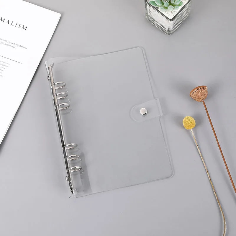 Transparent Plastic Ring Binder Planner – A5/A6 Loose Leaf