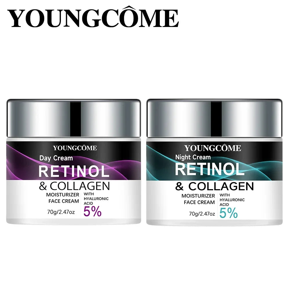 Retinol Collagen Day Night Moisturizer Hyaluronic Acid Hydrating Face