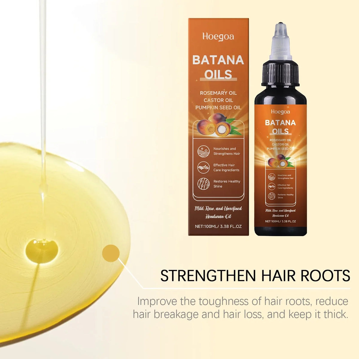 HOEGOA Batana & Rosemary Hair Growth Oil – Scalp Nourishing