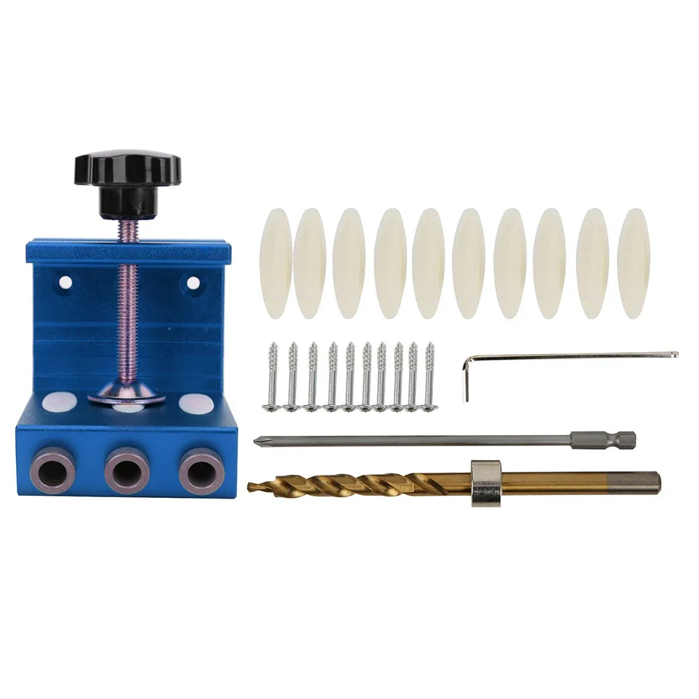 Pocket Hole Drill Guide Aluminum Alloy Household Woodworking Punch