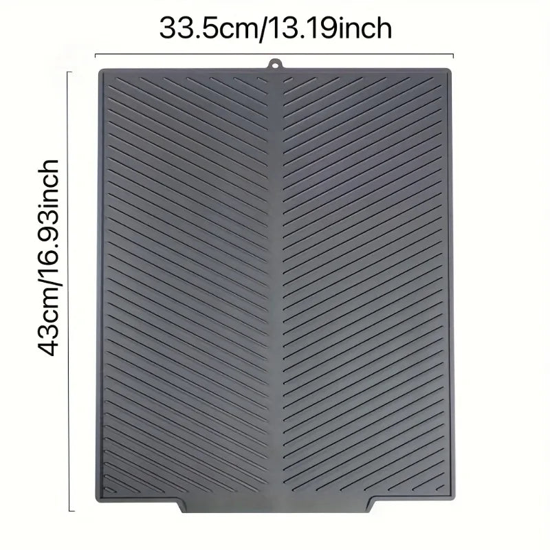 Large Silicone Dish Drying Mat Heat Resistant Non-slip Folding