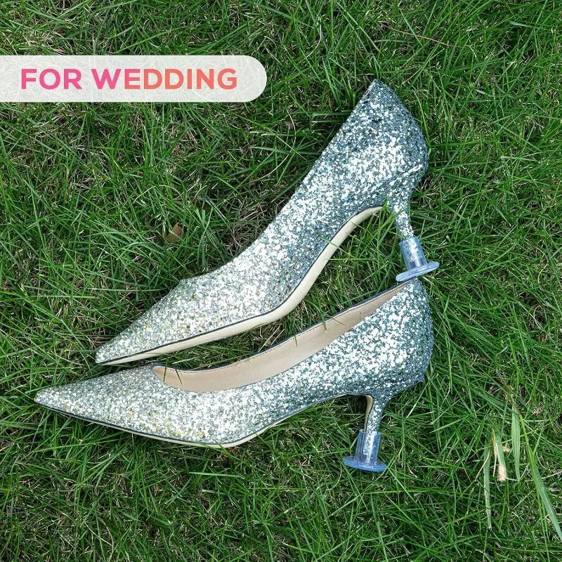 21 Pairs Clear High Heel Protectors for Grass & Floors S/M/L