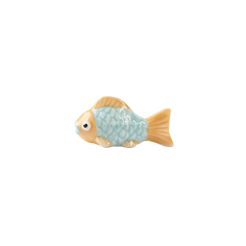 Cute Fish Ceramic Chopstick Rest | Utensil Holder & Table Decor