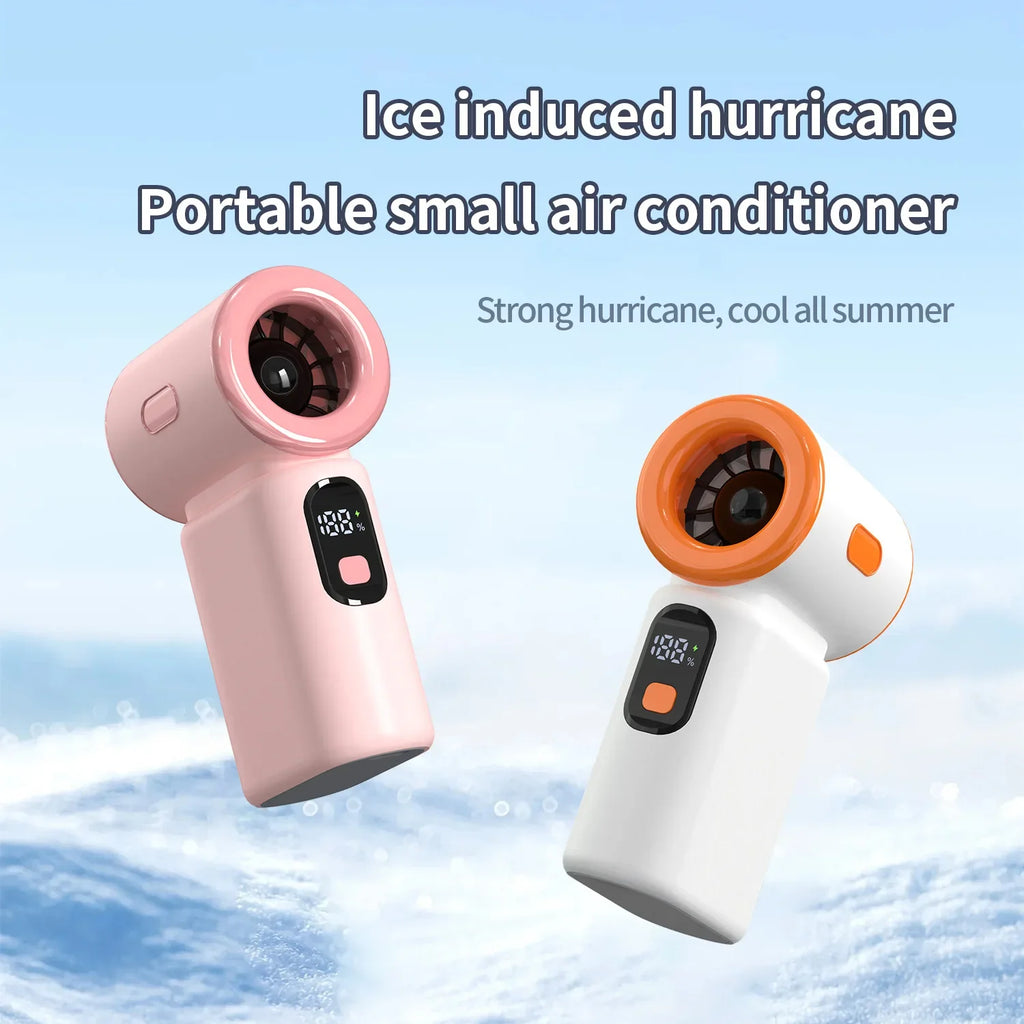 URGGU Mini Handheld USB Rechargeable Fan – Digital Display