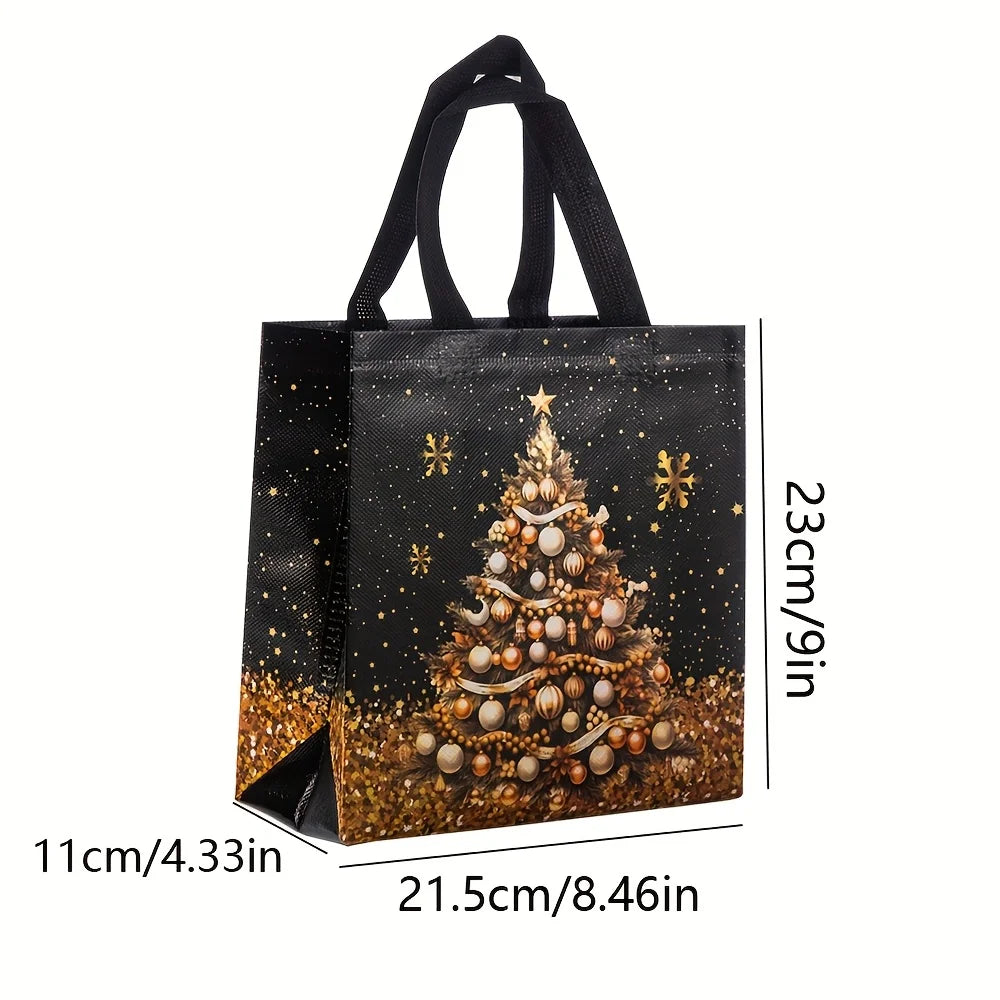 20-Pack Christmas Gift Bags – Snowman, Tree & Stocking Non-Woven