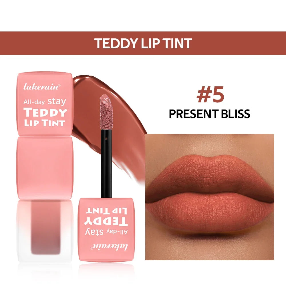 Teddy Tint Lip Stain – 12H Matte Waterproof Long-Lasting Gloss