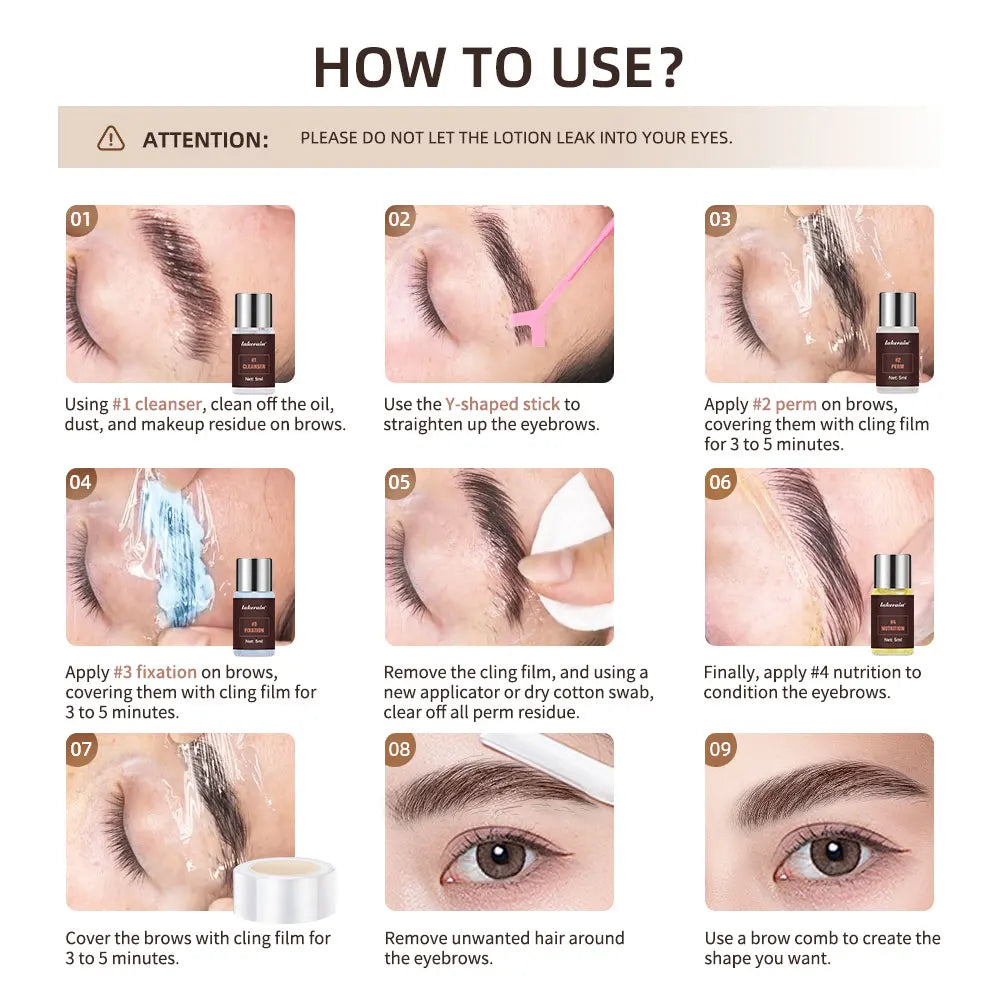 Brow Lamination Kit – Lift, Thicken & Shape Eyebrows at Home