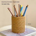 Rattan Pen Holder Desk Waterproof Sturdy School Office Supplies