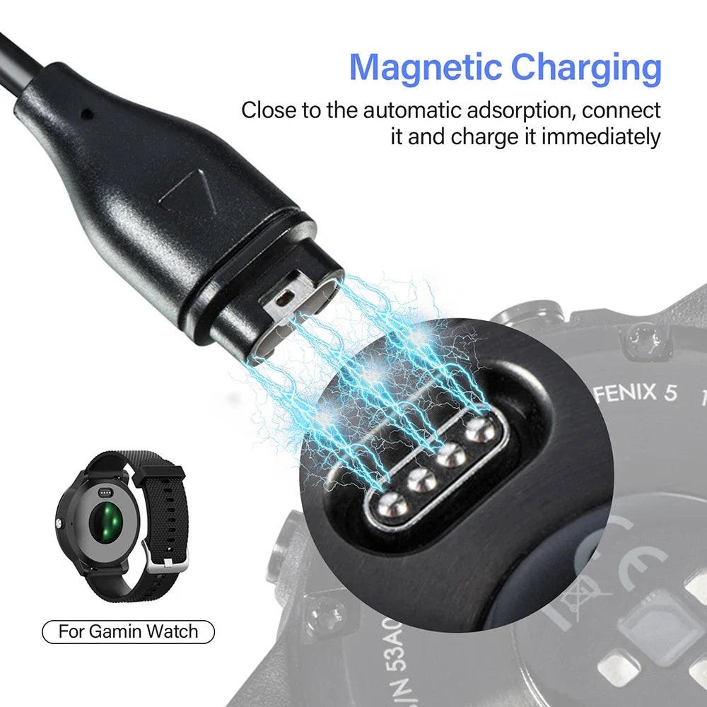 USB Charging Cable for Garmin Fenix 7 6 Forerunner Instinct Vivoactive