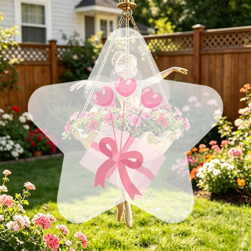 Resin Ballerina Hanging Planter – UV Resistant Fairy Flower Pot