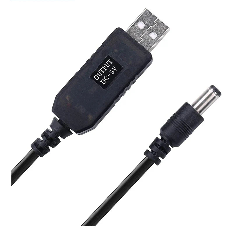USB 5V to 9V 12V Boost Converter Cable | DC 5.5x2.1mm Plug