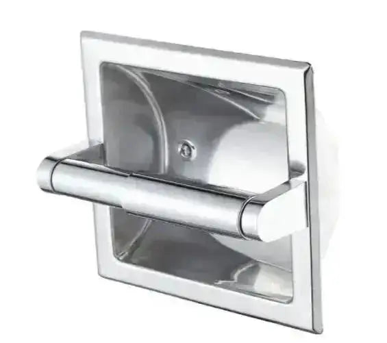 Black Recessed Wall Mount Toilet Paper Holder | Stainless Steel
