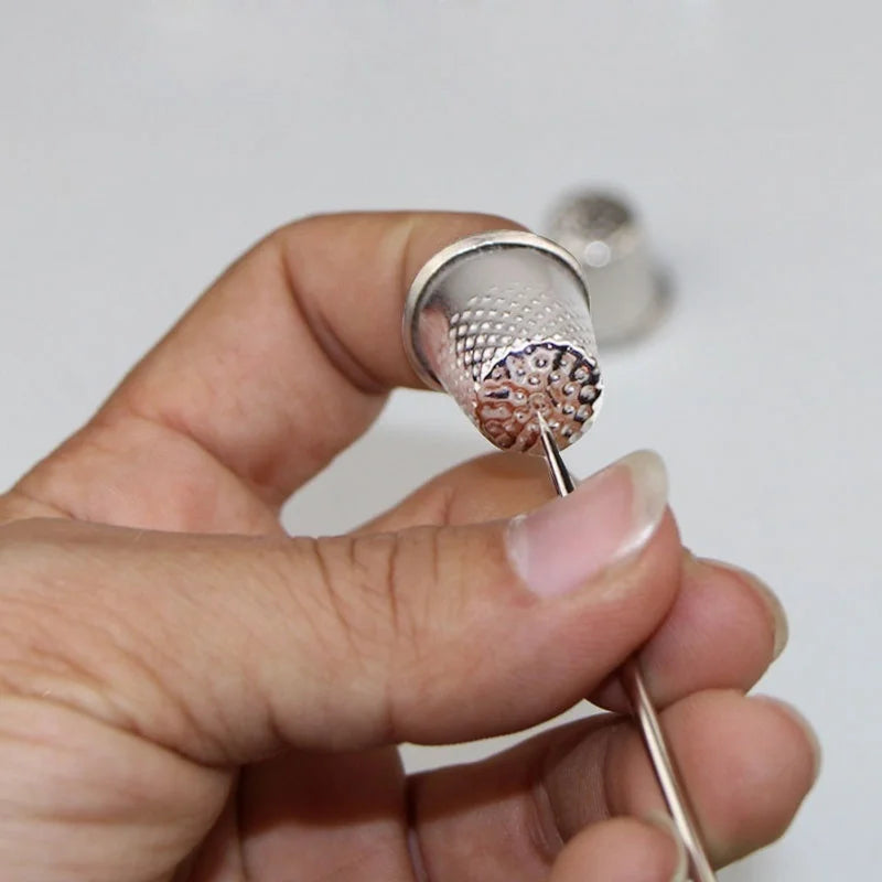 10-Pack Metal Sewing Thimbles – DIY Finger Protector Set