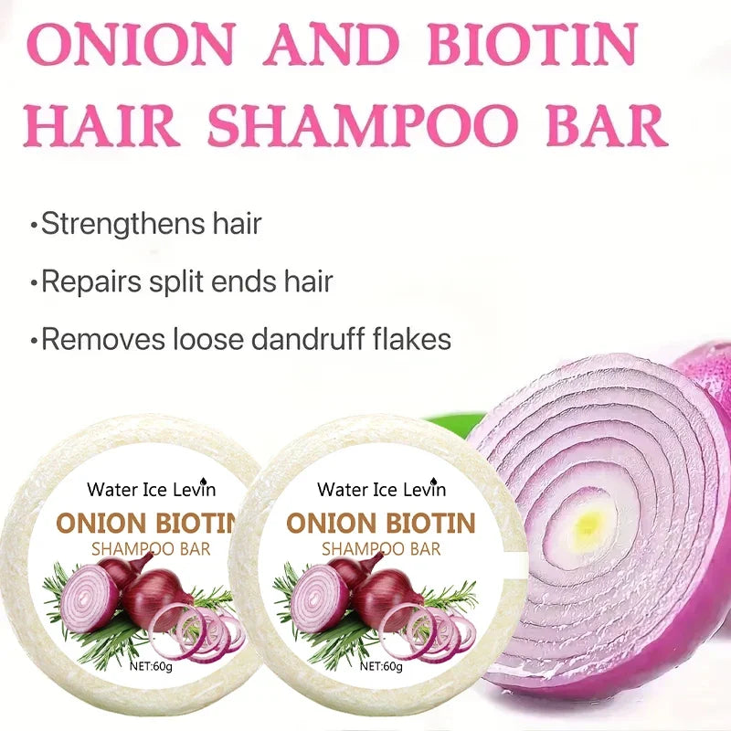 Onion & Biotin Shampoo Bar 60g | Rosemary, All Hair Types
