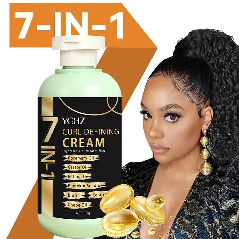 YCHZ Curly Hair Cream – Deep Moisture & Curl Enhancer 300g