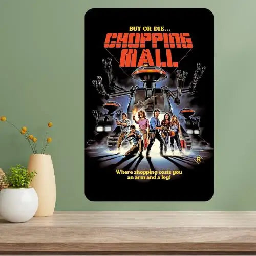 Chopping Mall Movie Metal Poster Sign – Retro Aluminum Wall Art
