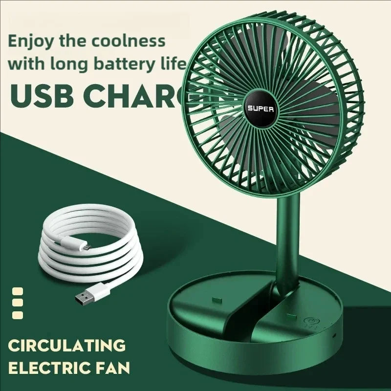 HOMEFISH Retractable Folding Portable USB Fan | 7200mAh