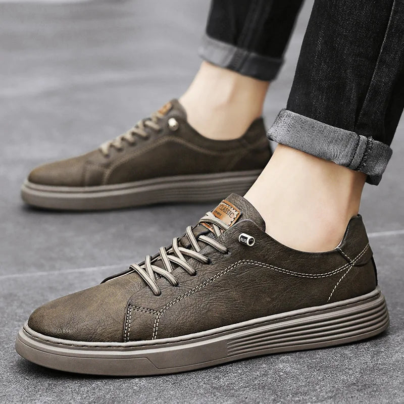 Men's Genuine Leather Lace-Up Oxford Shoes | Sizes 36–47