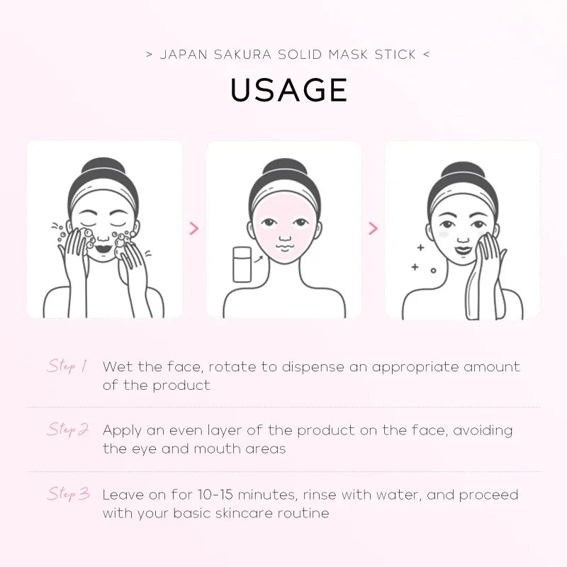 LAIKOU Sakura Face Mask Stick 40g – Pore Cleansing & Oil Control