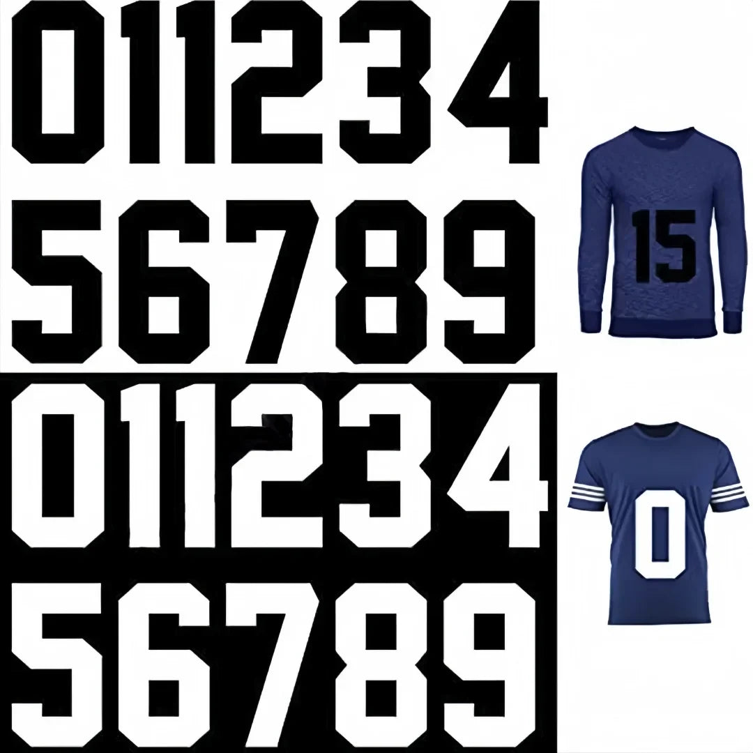 10-Piece Iron-On Number Patches | Heat Transfer PU Vinyl Set