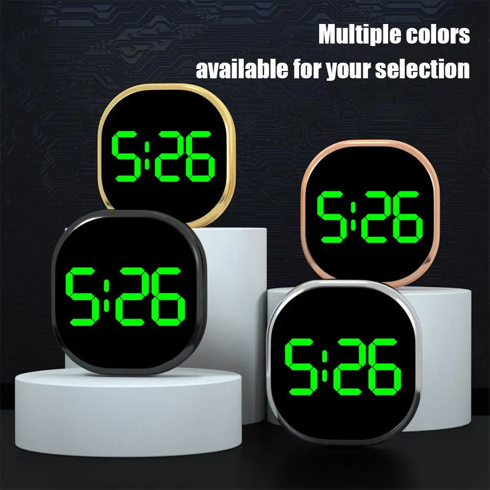 Mini LED Digital Car Clock – Stick-On Luminous Dashboard Clock