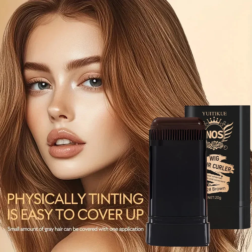 YUITIKUE Brown Hair Dye Comb – Instant Gray Touch-Up Stick