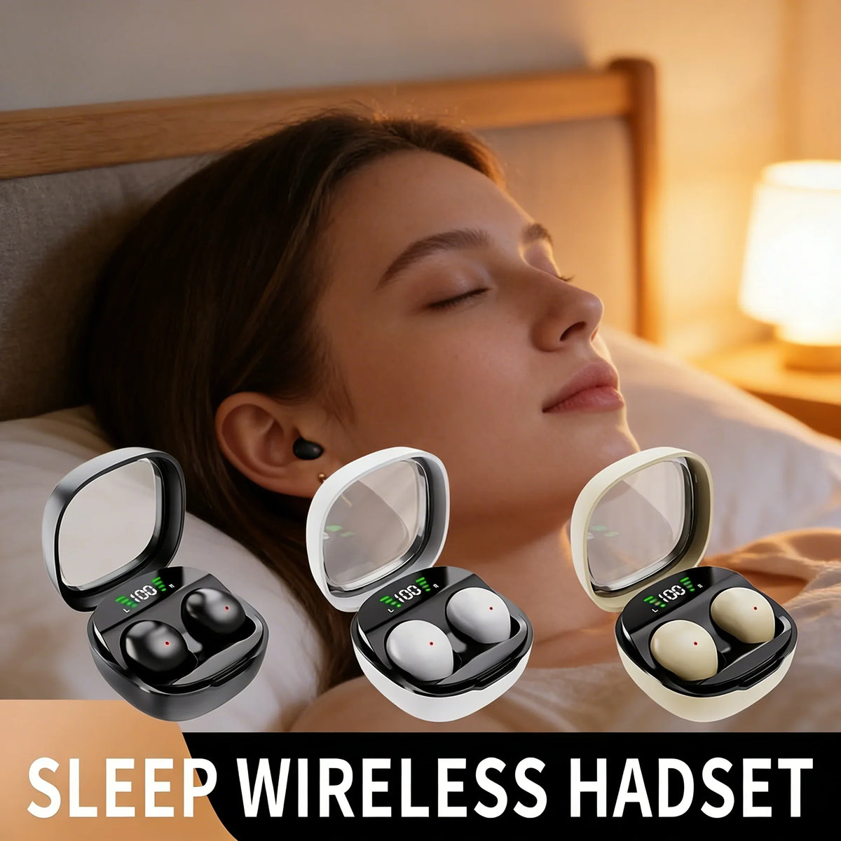 MINI13 Wireless Bluetooth Earbuds – Slim Sleep-Friendly Design